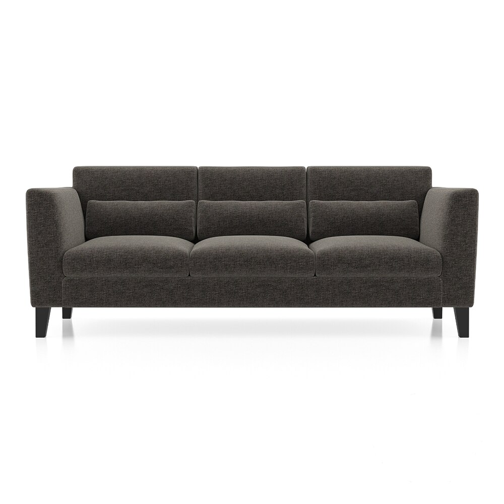 Lewis Sofa Set (Colour : Smoke Grey, Cushion : Hard, Seater : 3+1+1)