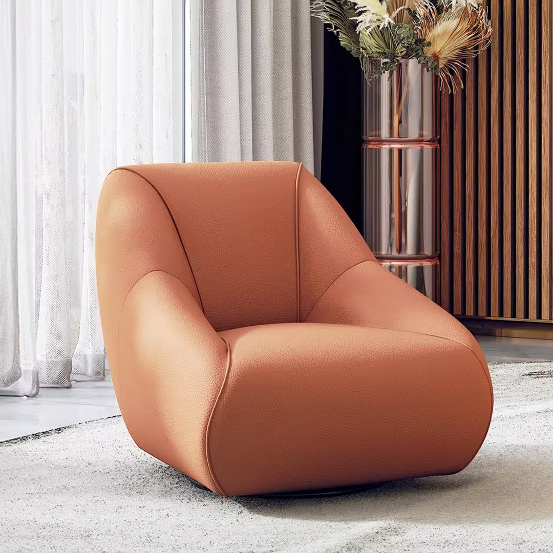 Niyo Lounge Chair in Saddle Tan Colour