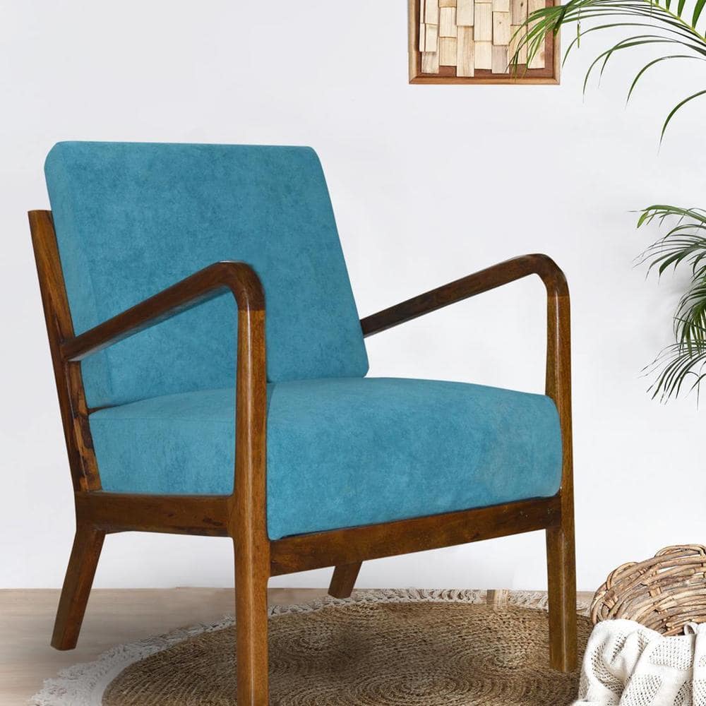 Solitude Accent Chair ( Blue Texture)