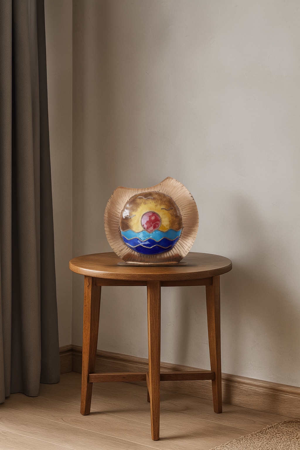 Lifestyle view of Copper Sunset Oval Pen Holder Bronze