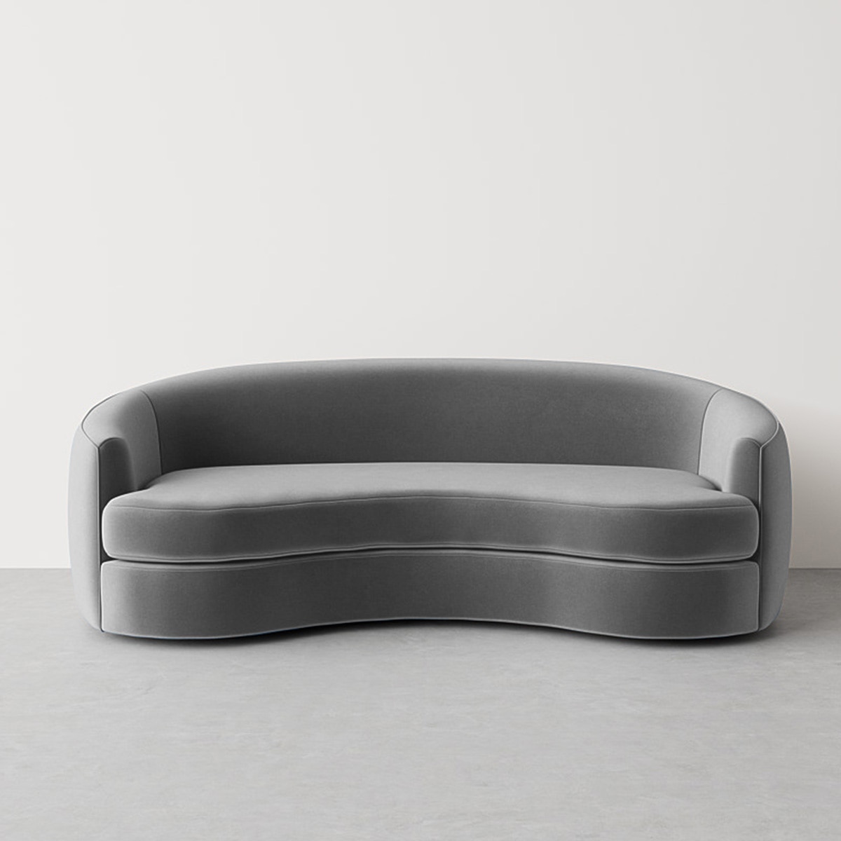 Storn Velvet 3 Seater Sofa in Grey Colour