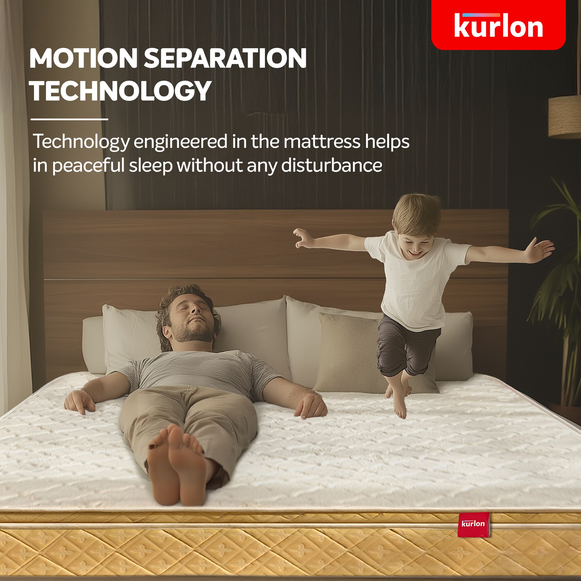 KURLON Supernova, 3 Zone Pocket Spring, Medium-Firm 8 inch Double High Density (HD) Foam Mattress (L x W: 75 inch x 48 inch)