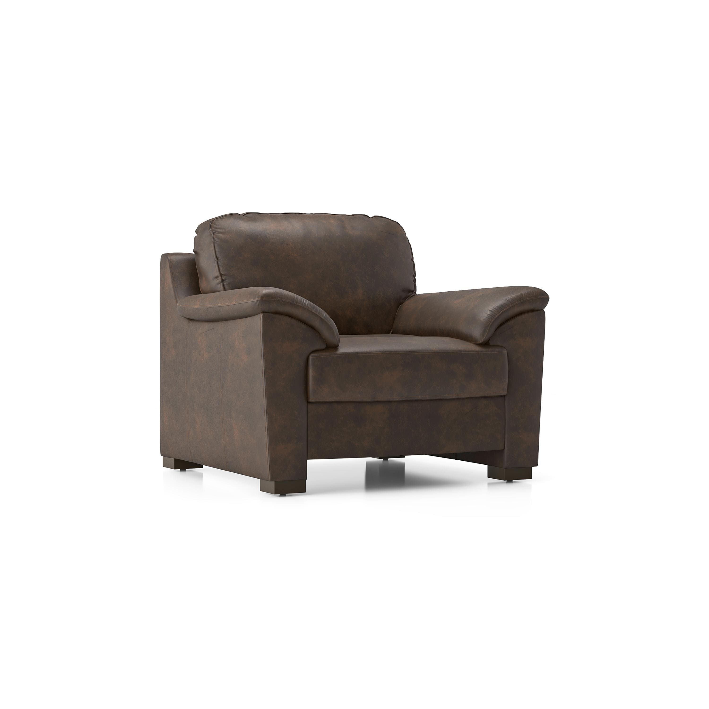 Farina 1 Seater Luxury Italian Leather Sofa In French Roast