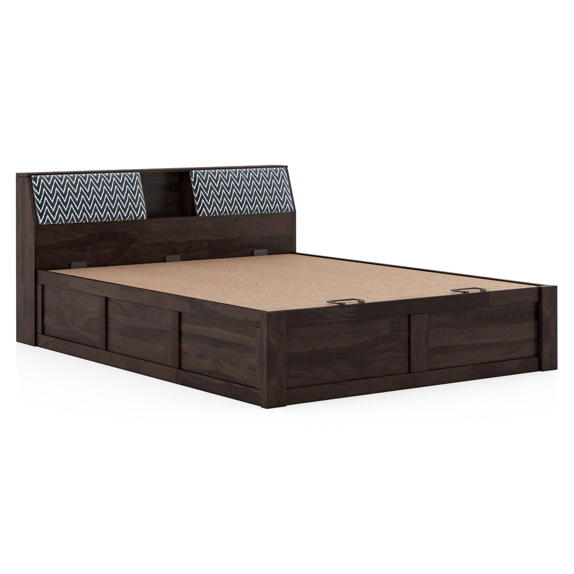 Jennings King Size Hydraulic Storage Bed in American Walnut