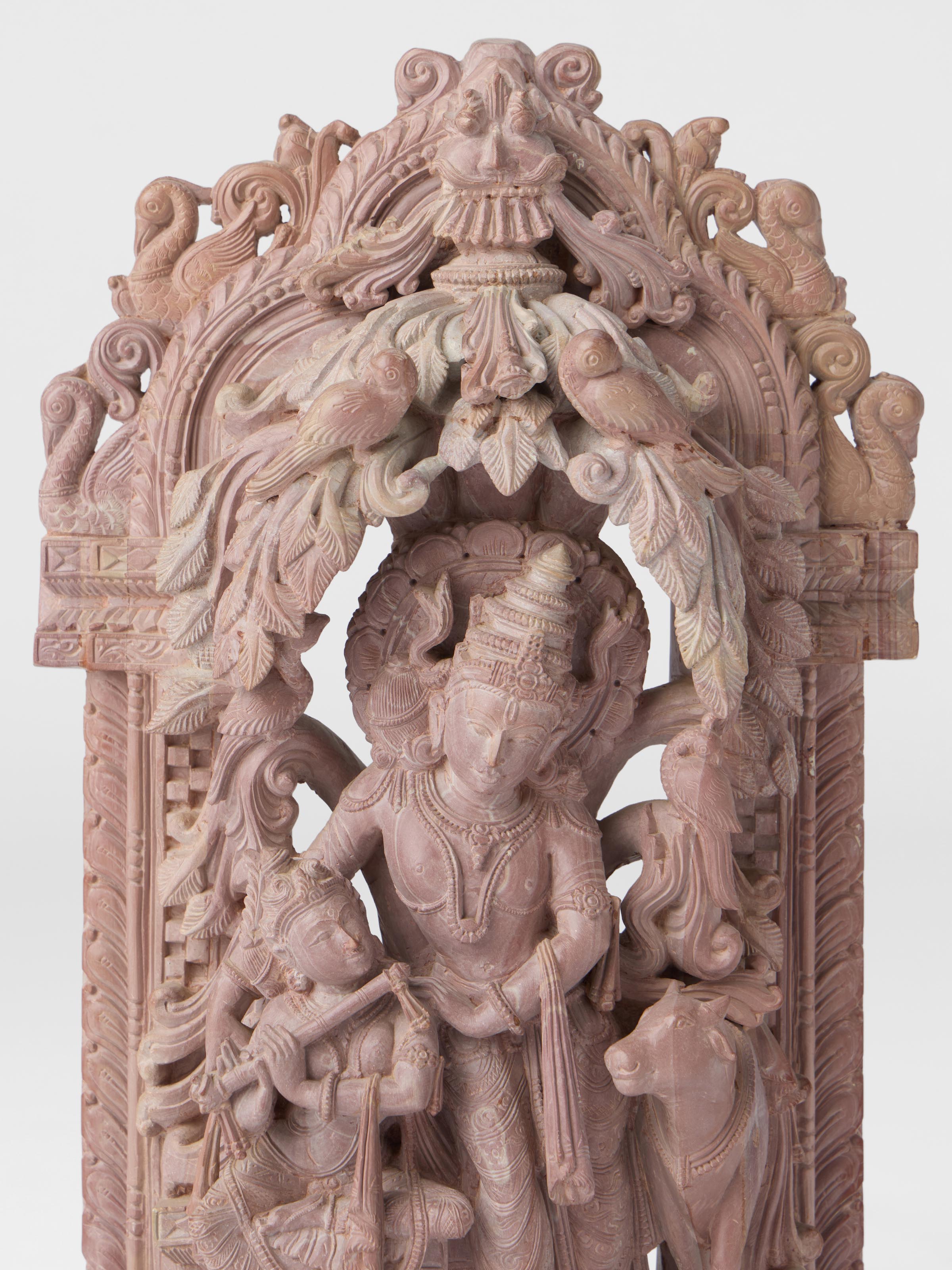 Stone Carved Radha Krishna Idol