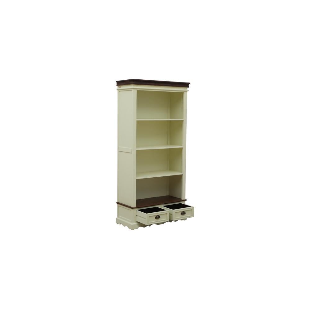Solid Wood Book Shelf In Tulip Finish