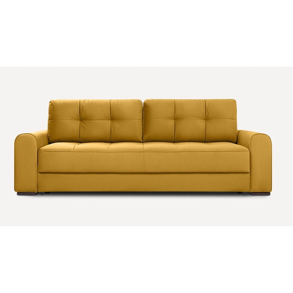 Calliro 3 Pull Out Sofa Cum Bed with storage In Yellow Colour