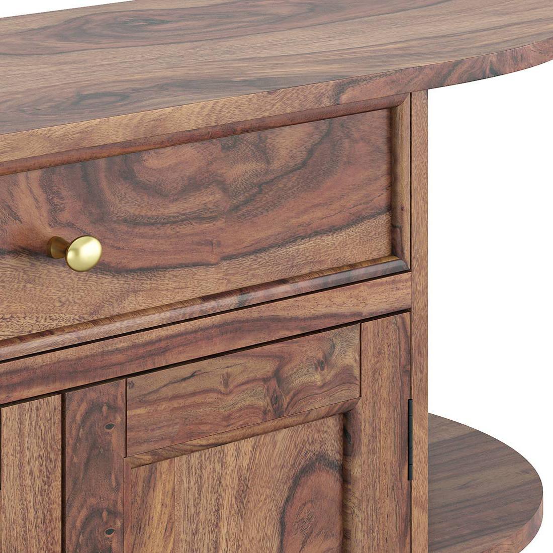 Ramore Solid Wood Sideboard in Teak Finish