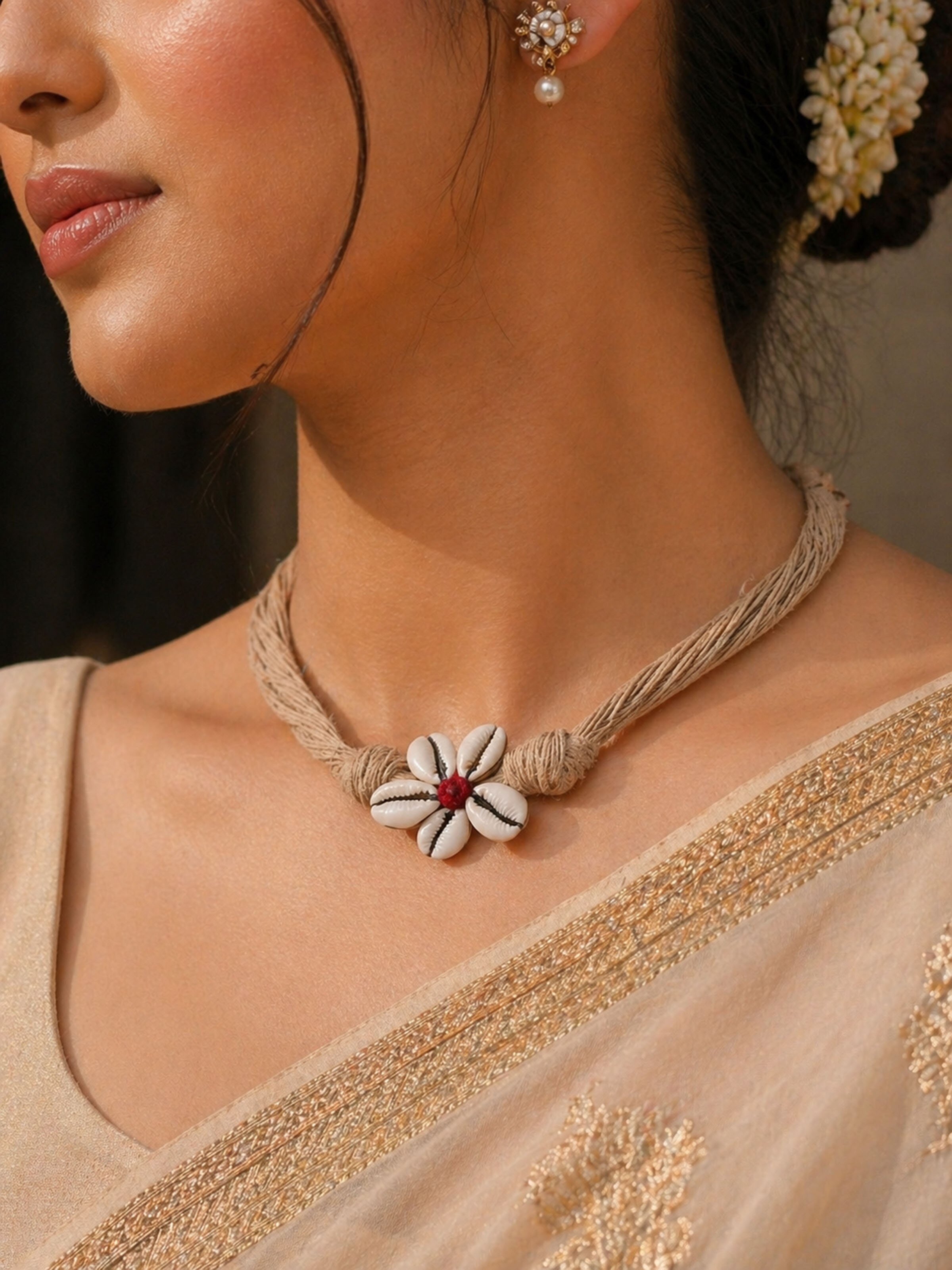 Jute Long Necklace by Swadesh