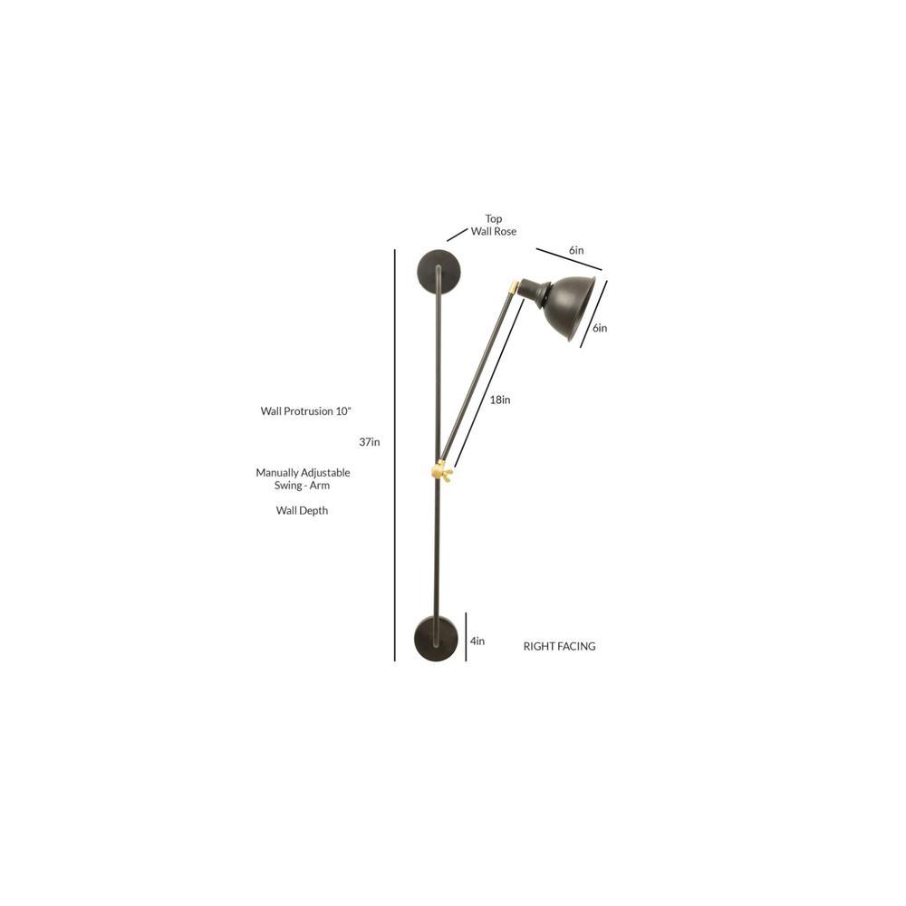 Swing Arm Corner Lamp Left Facing