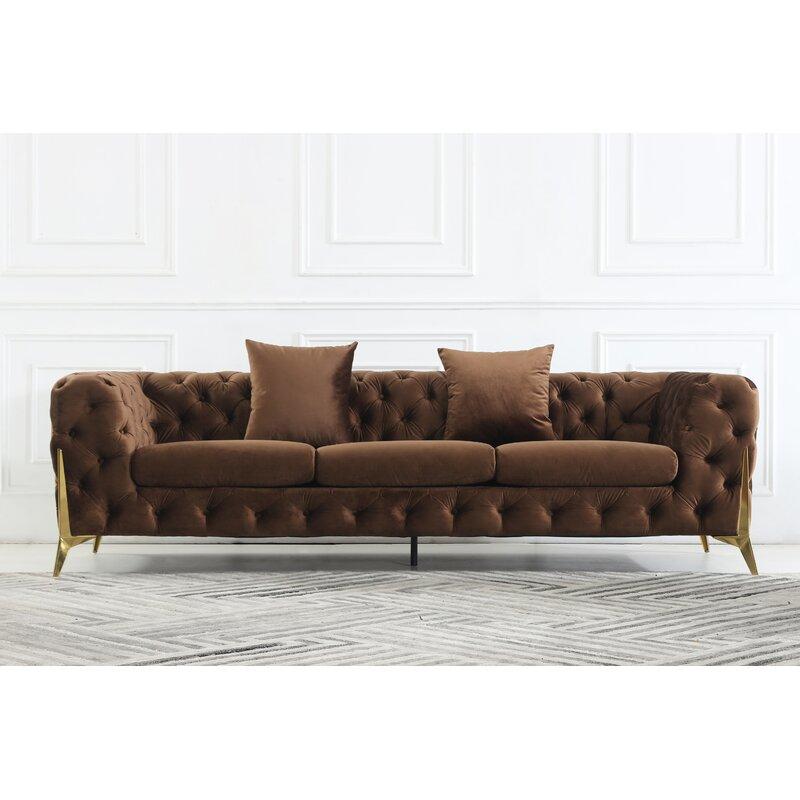 Norman Fabric Sofa - Brown