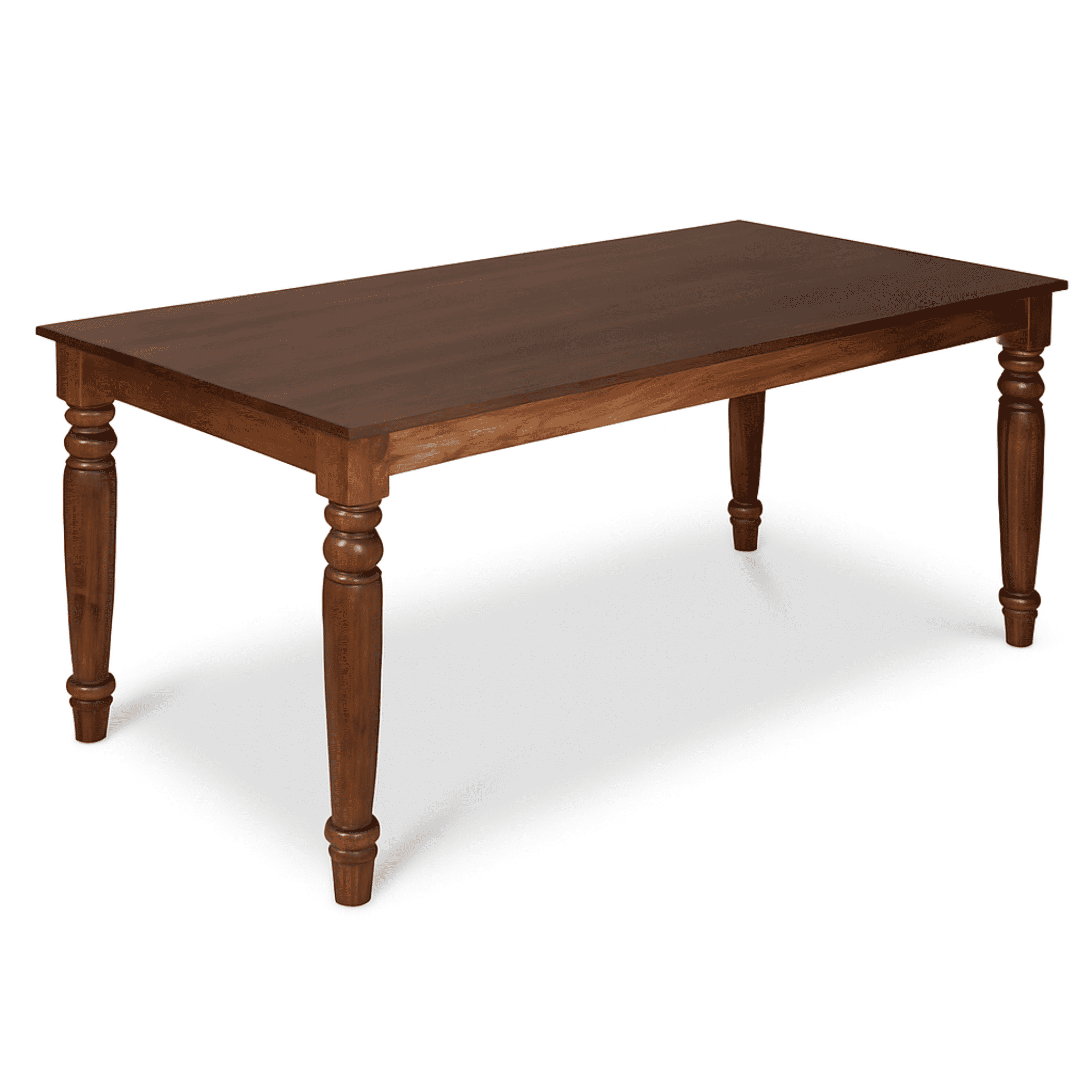 Globally Indian Sheesham Wood 4 Turning Leg Seater Dining Table Set With Upholstered Chairs – Wooden Dining Room Furniture For Home"