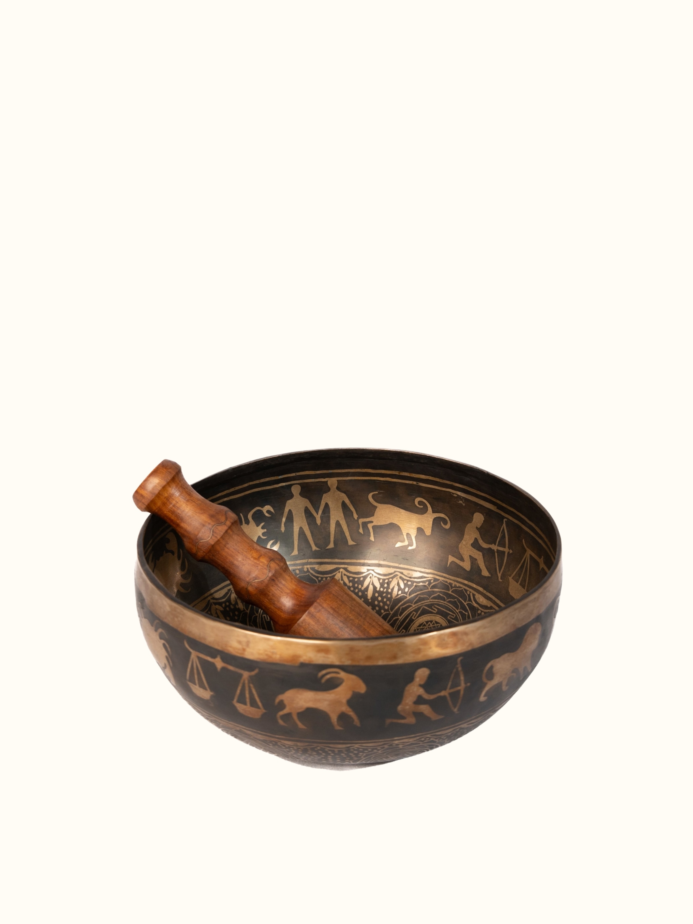 Brass Dark Indigo Mandla Rashi  Singing Bowl