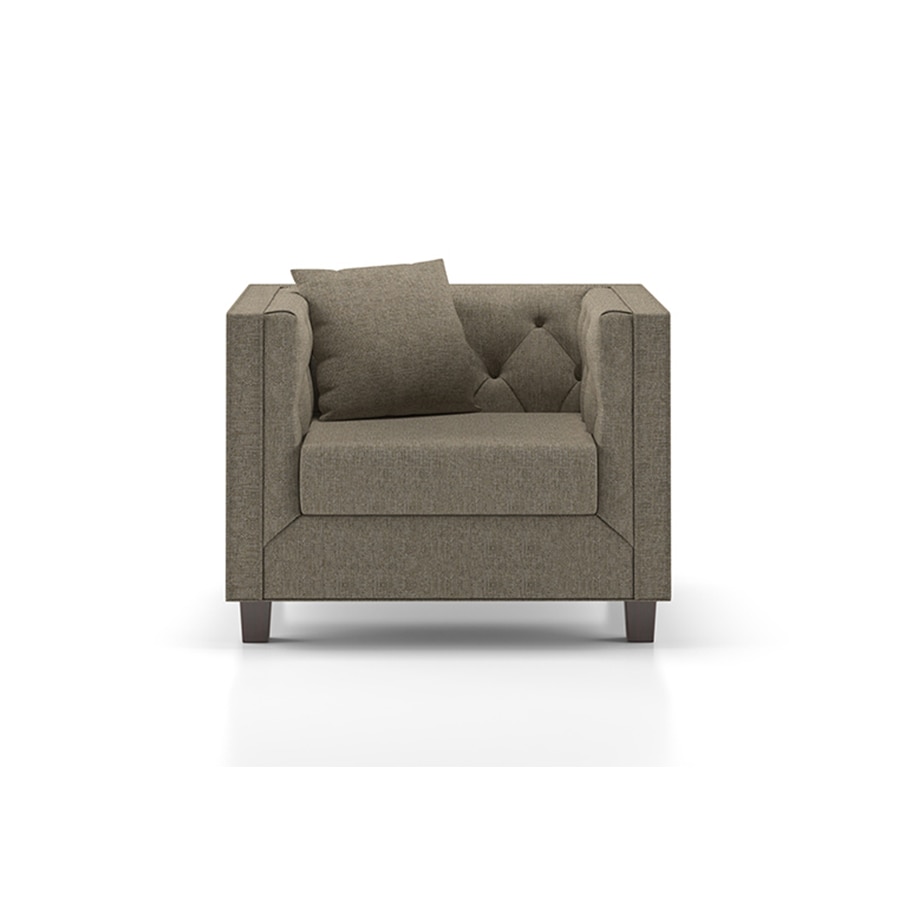 Windsor Premium 1 Seater Fabric Sofa in Mist Brown Colour