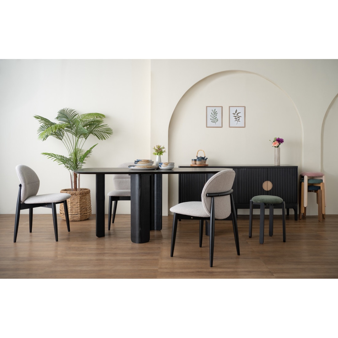 Scandinavian Olsen Dining Chair Black Cocoa Finish - Nestnordic