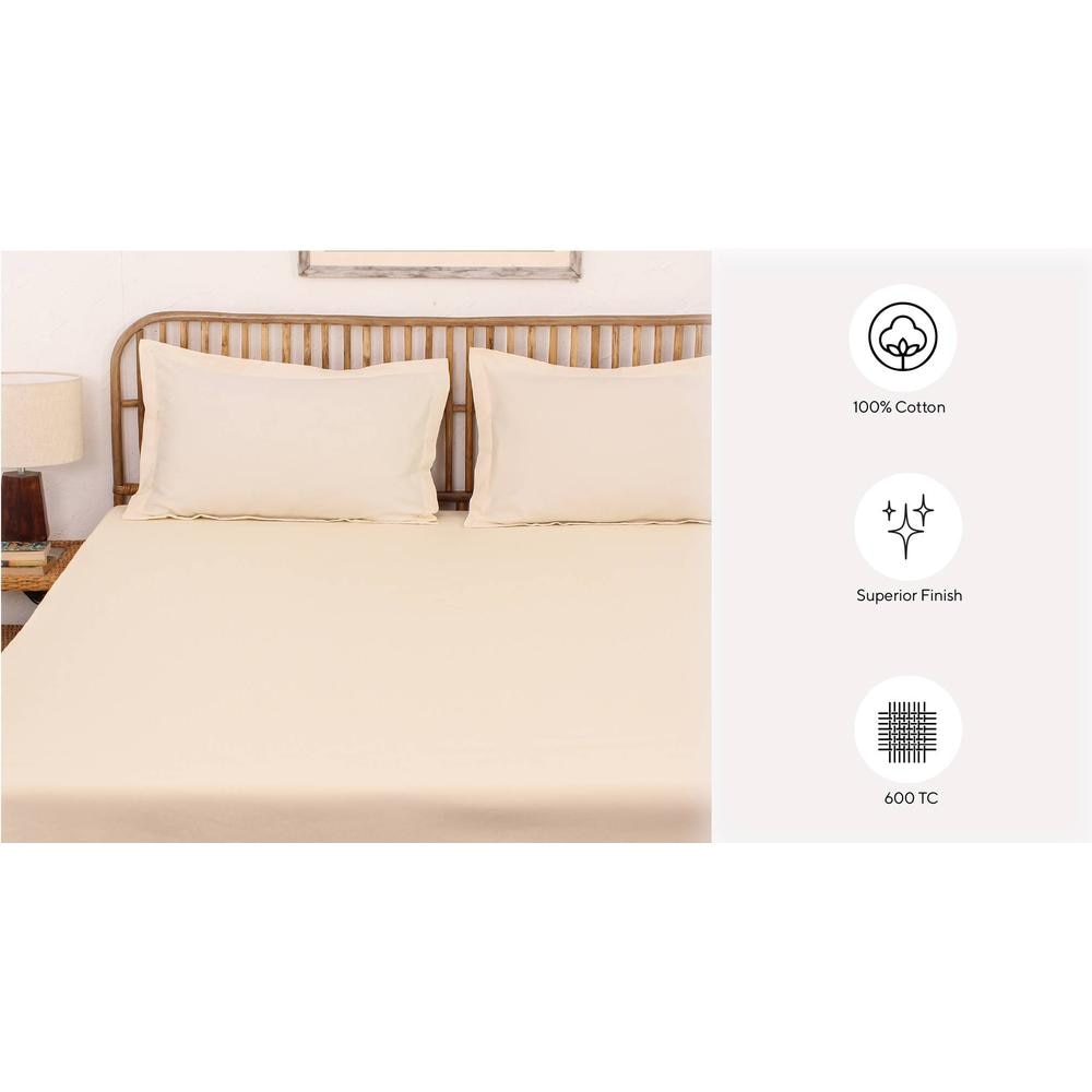 Sesame Fitted Cotton Bedsheet Set