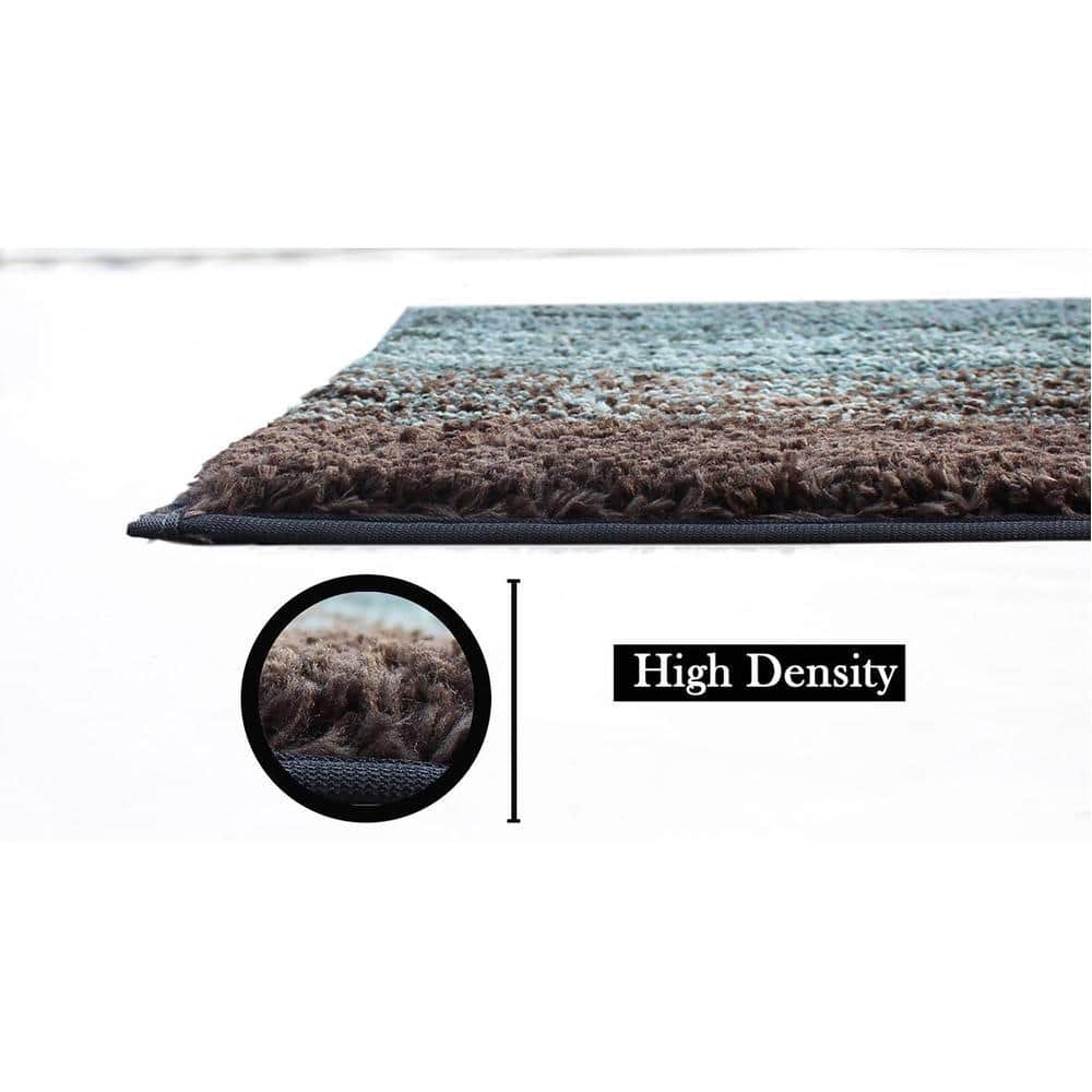 Elle Green Solid Natural Fiber 24x16 inches Anti-Skid Bath Mat