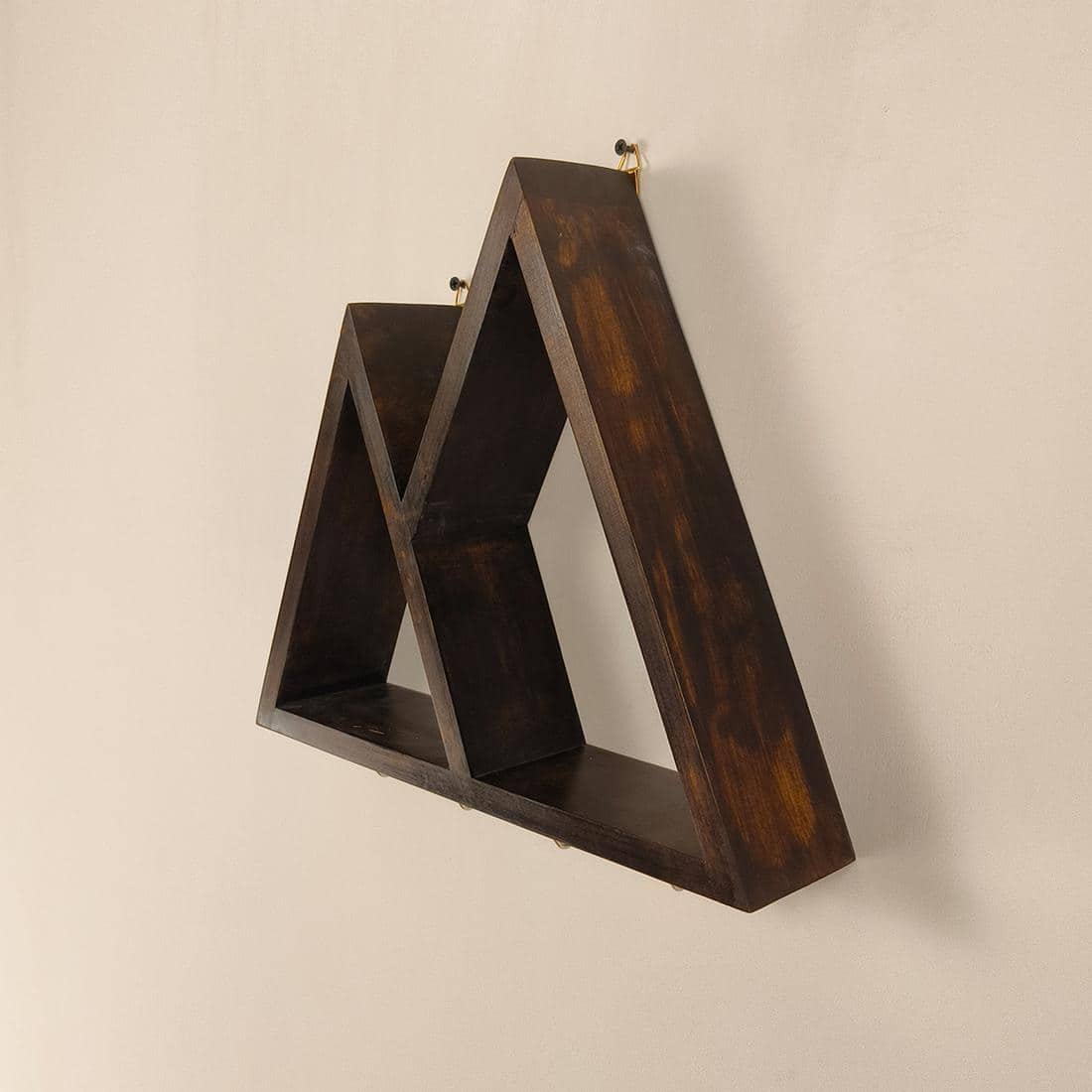 Pharoah Wooden Wall Shelf Organiser With Key Holders
