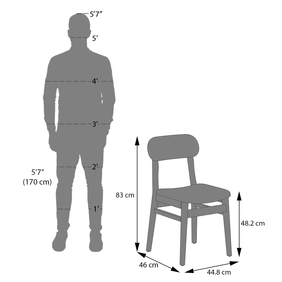 Lunar Solid Wood Dining Chair Set of 2 In Honey Finish With Ancient Ivory Cream Leatherette Colour