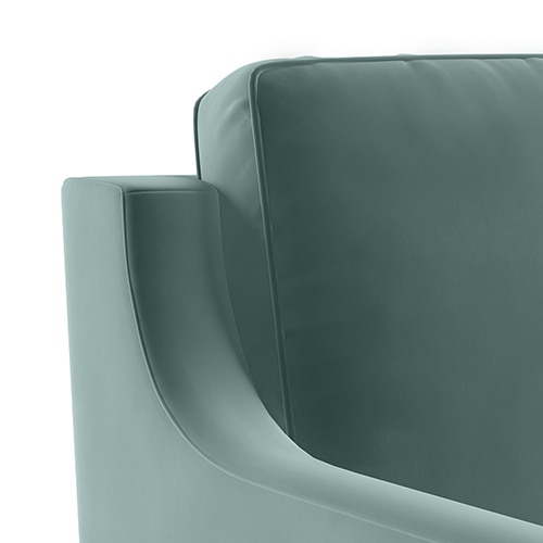 Abbey Sectional Sofa (Colour : Dusty Turquoise Velvet, Cushion : Hard, Seater : Right Aligned 3 Seater + Right Aligned Chaise)