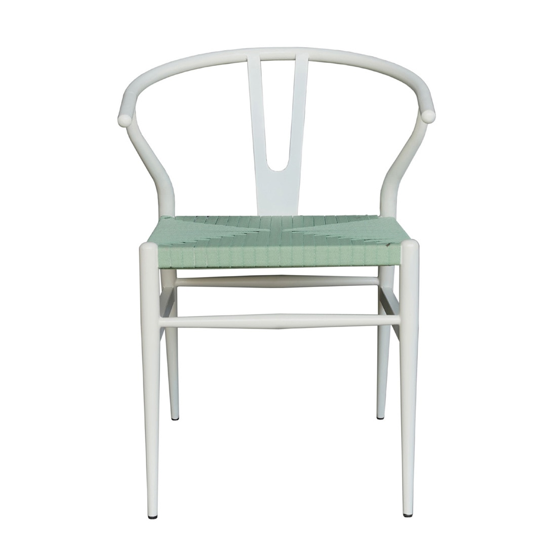 Sigma Wishbone Table Set with 1 Table and 2 Chairs in Ivory White