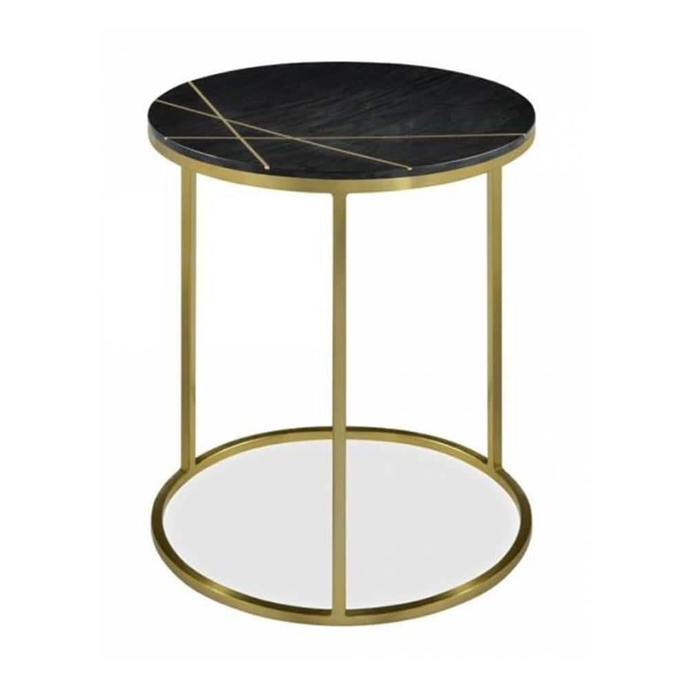 Monroe Metal Side Table in  Gold Finish