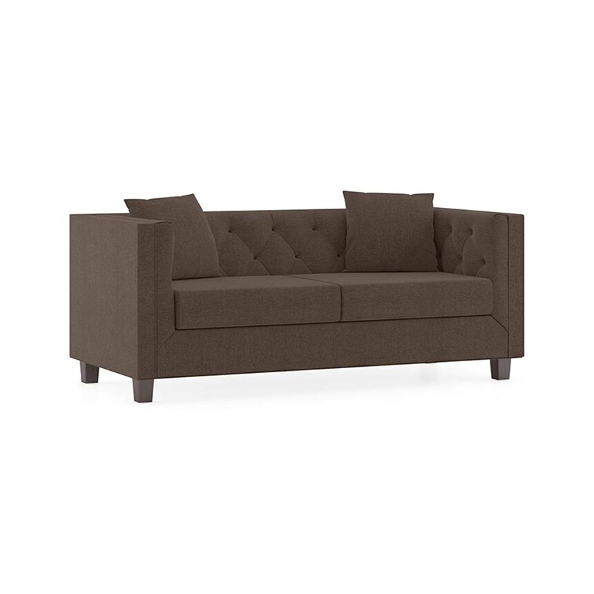 Windsor Essential 2 Seater Fabric Sofa in Daschund Brown Colour