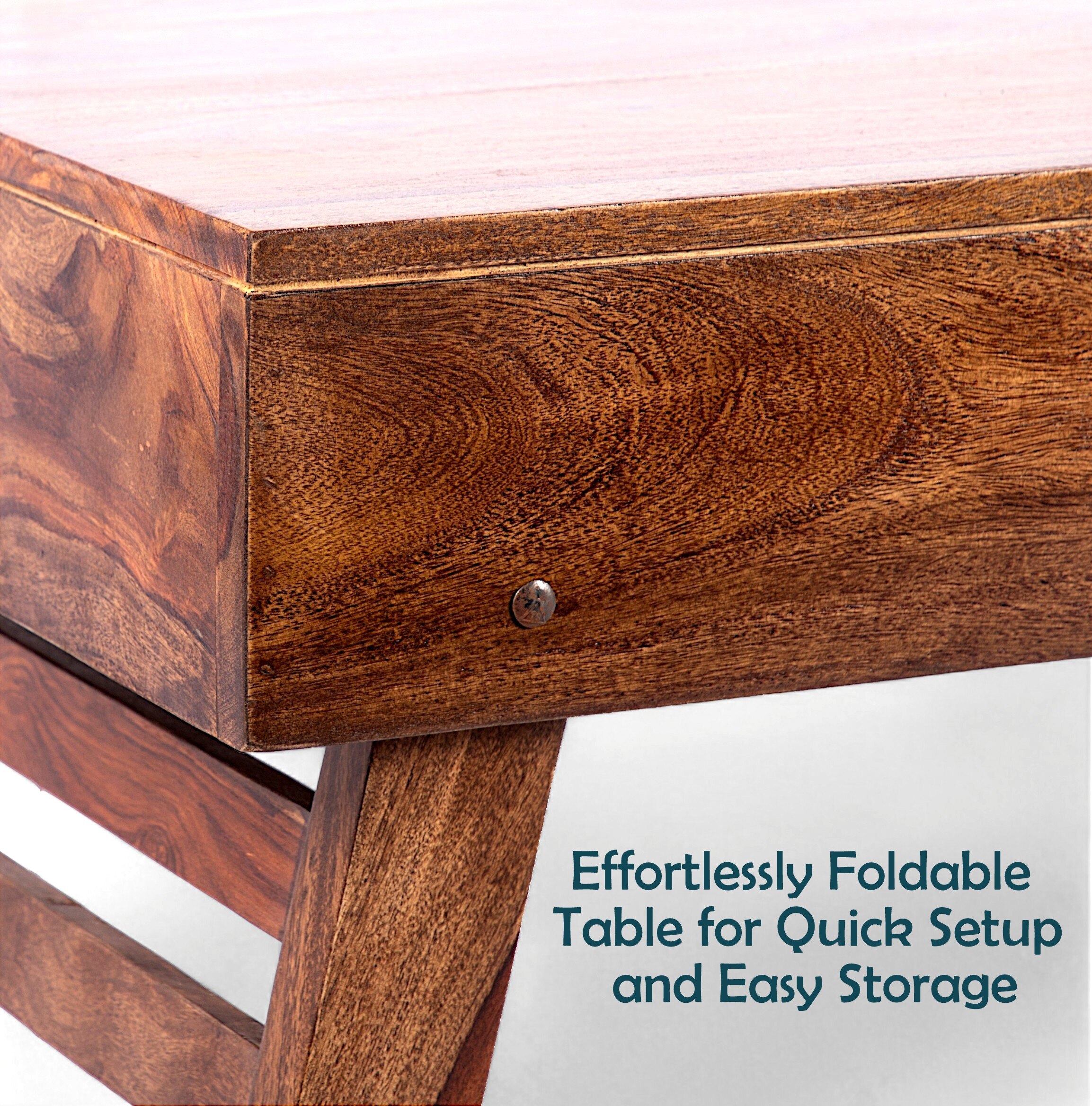 Kassel Sheesham Wood Coffee Table In Teak Finish