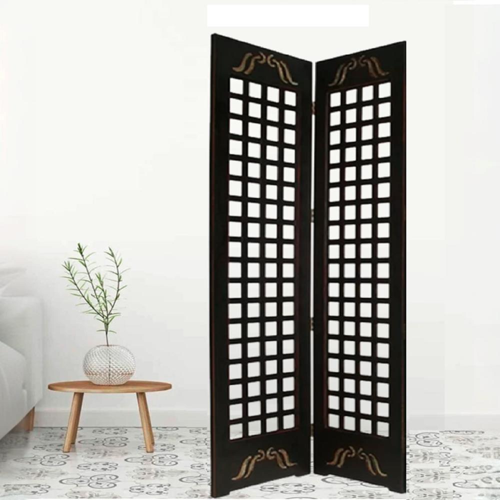Livy Solid Wood 4 Panel Room Divider
