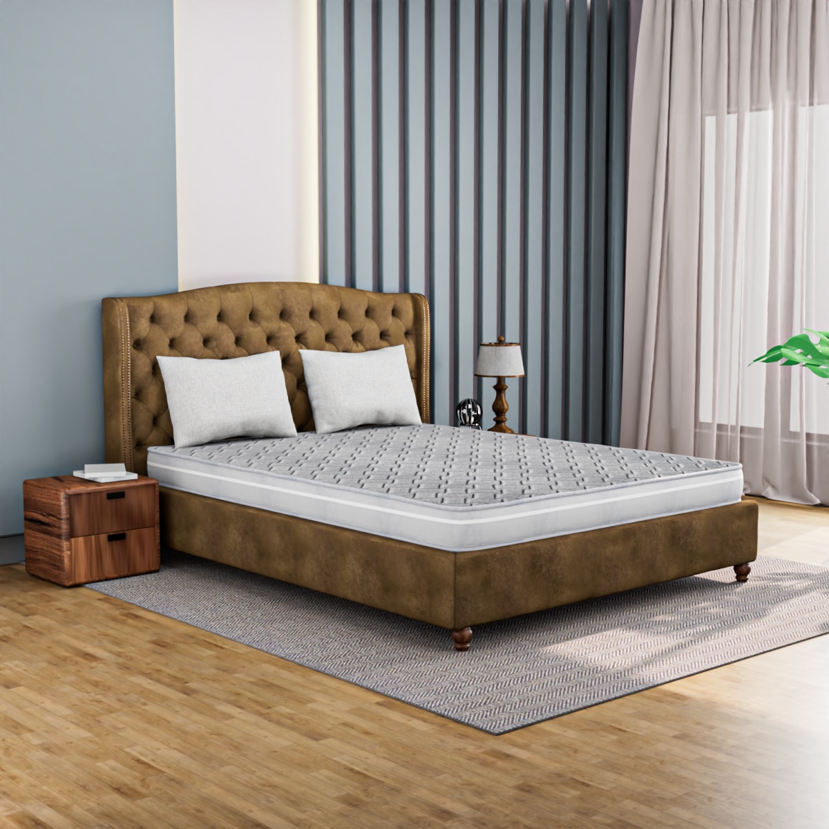 Drilled Air Cool Luxury Bond Latex Double Mattress 75 X 42 8 Inches - Neend Mattress