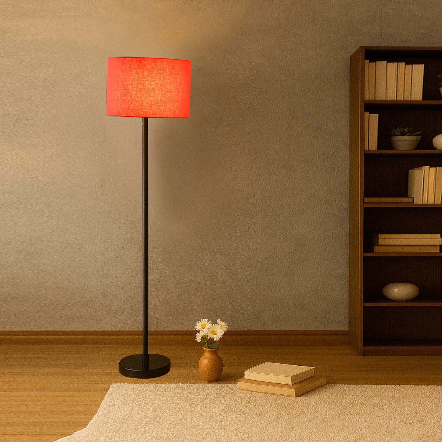 Devansh Wood Floor Lamp