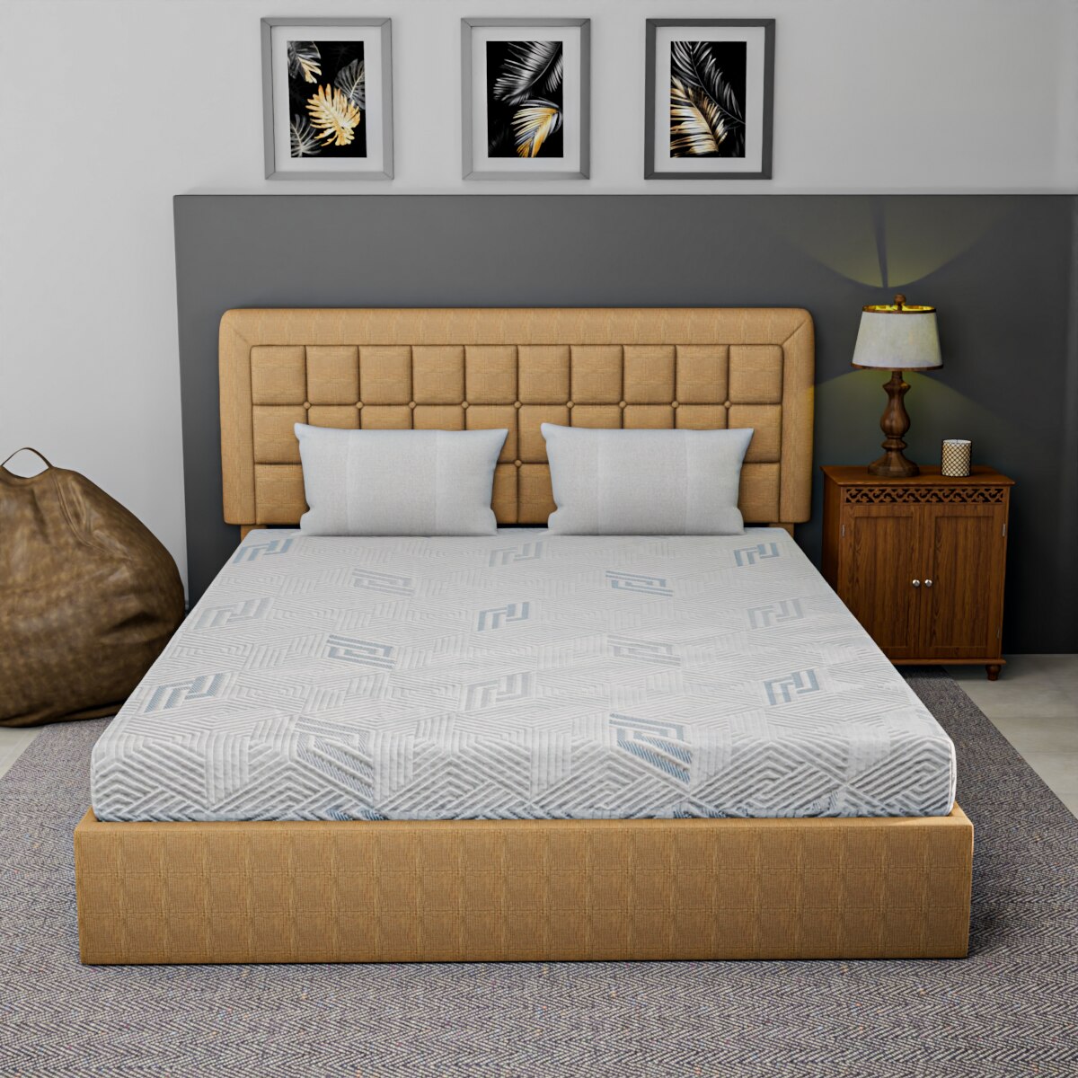 Drilled Air Cool Ortho Memory Double Mattress 75 X 42 6 Inches