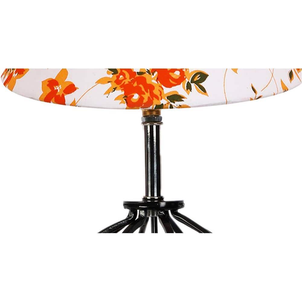 Delaney Multicolor cotton Table lamp with Wood & Iron Base