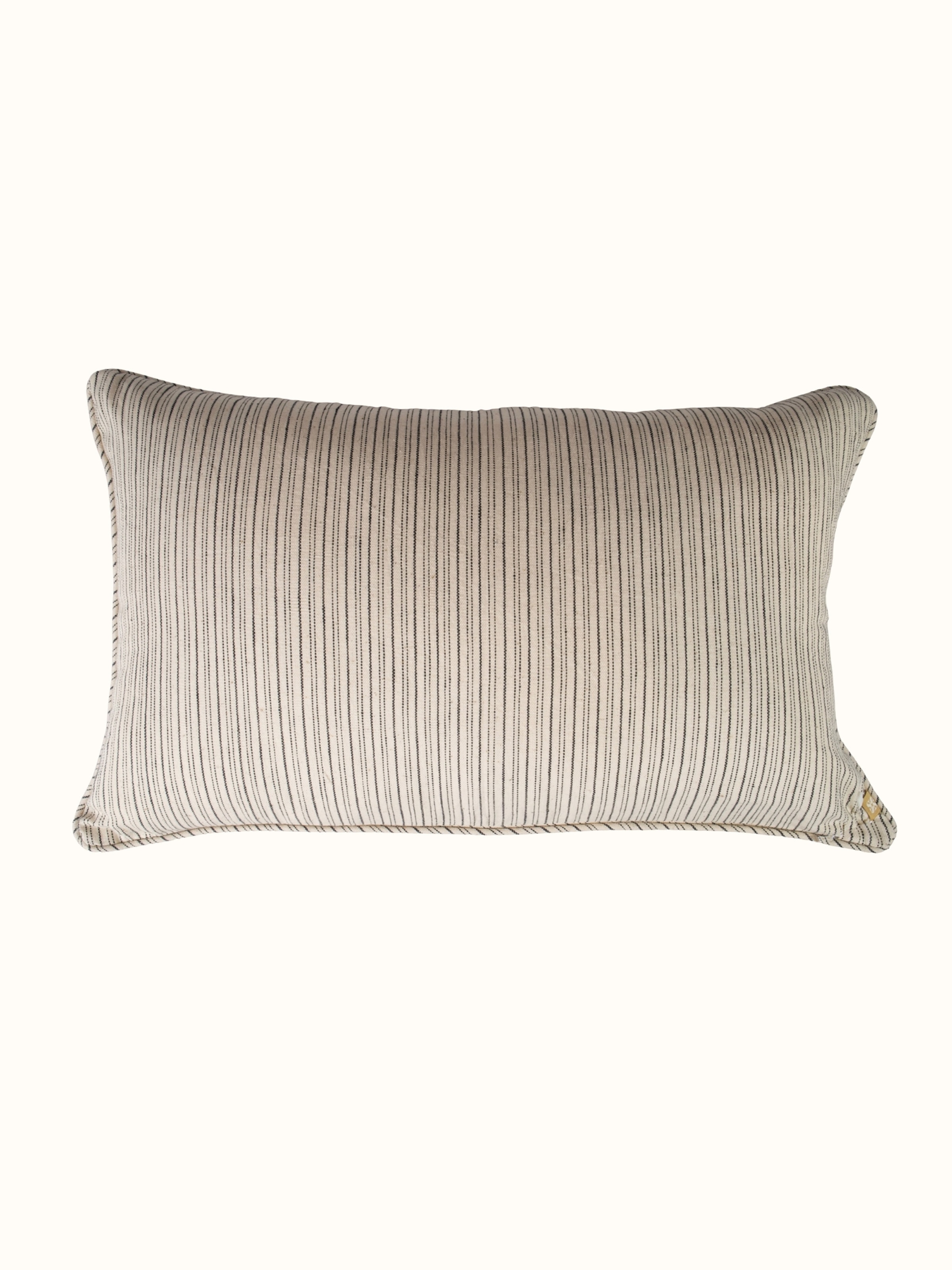 Folk Geo Hand Embroidered Patch Cushion Cover