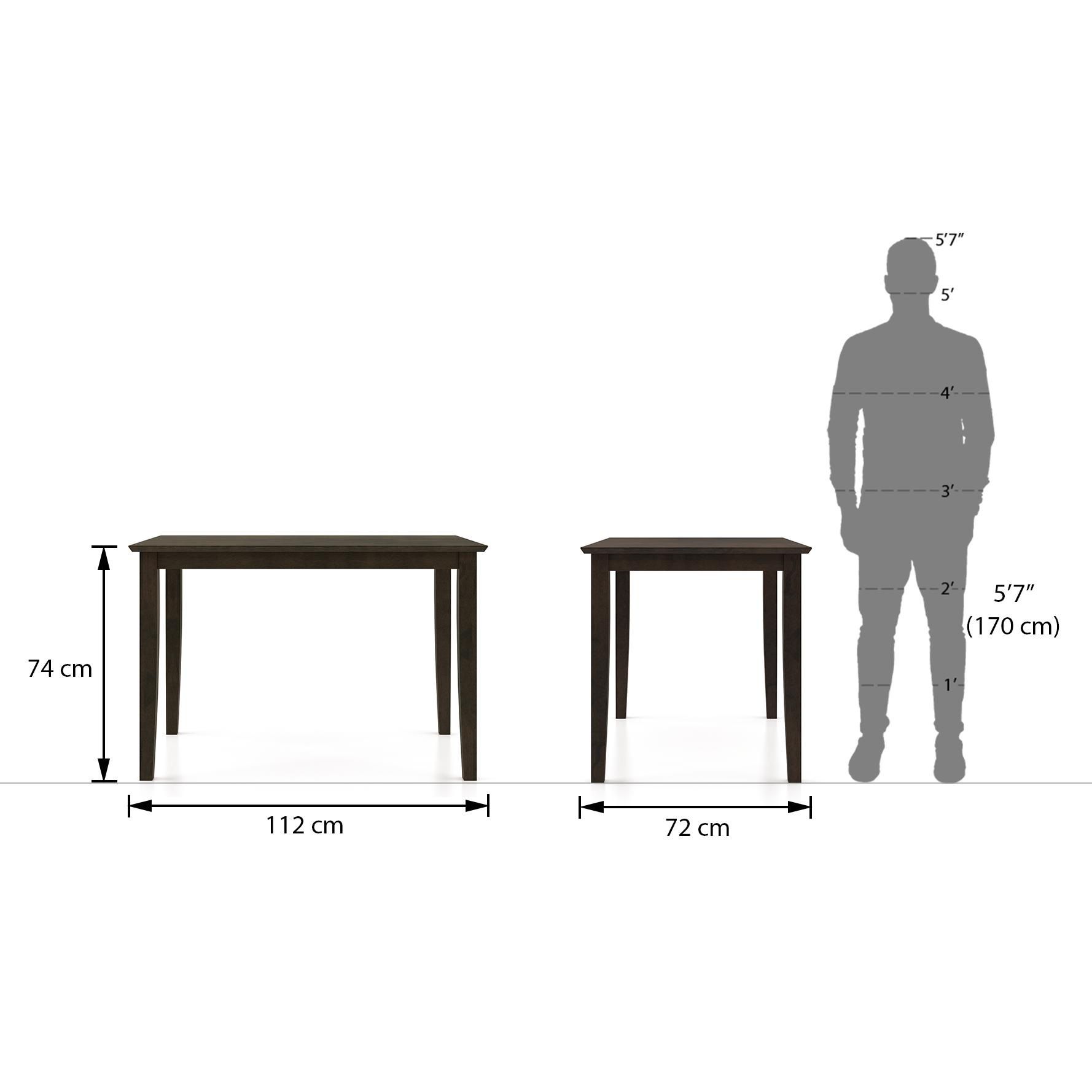 Ava 4 Seater Dining Table In Umber Walnut Finish