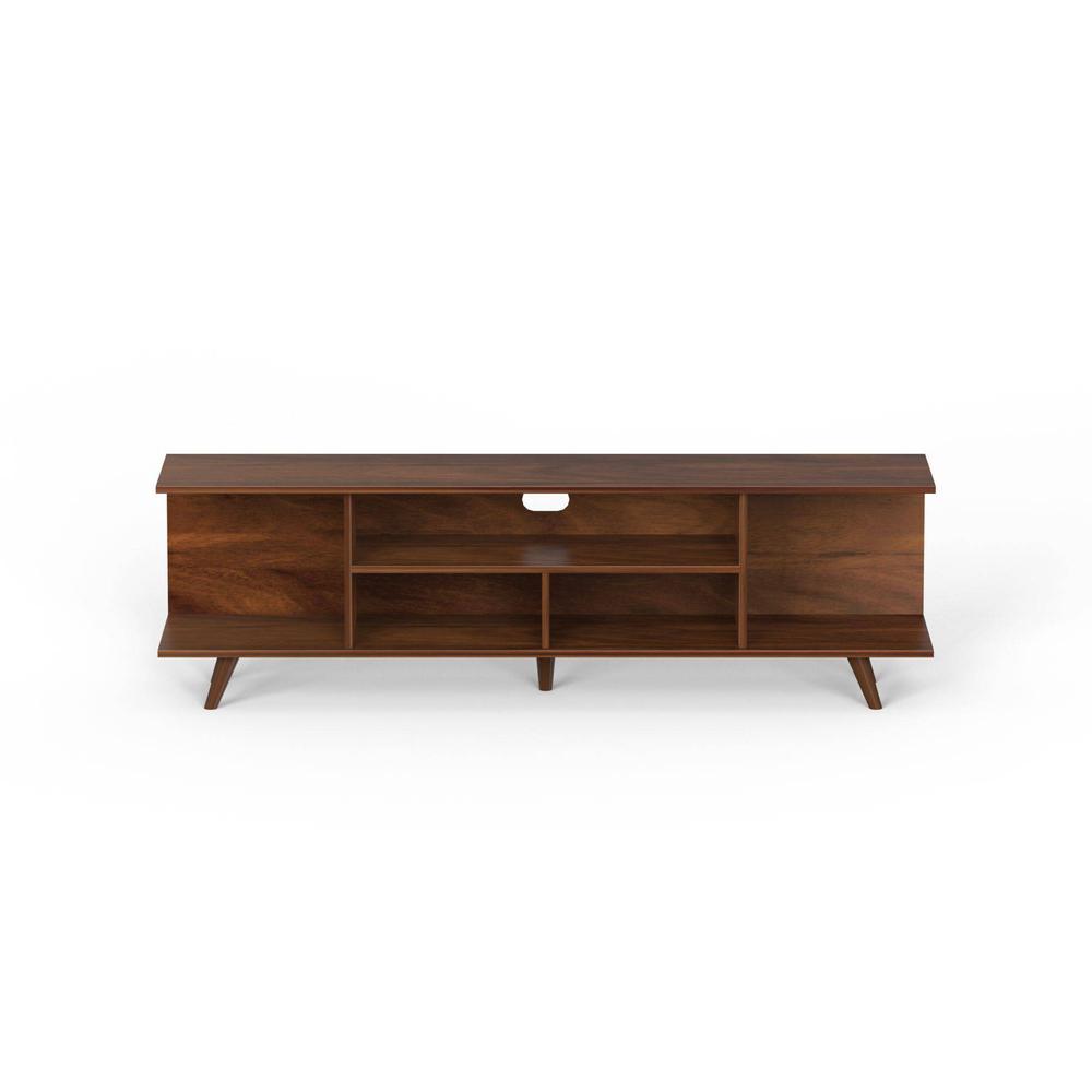 Anatdol Engineering Wood Floor Standing TV Entertainment Unit Set Top Box Stand/TV Cabinet with Shelves for Books & Décor Display Unit, Upto 50 Inches (Brown Maple)
