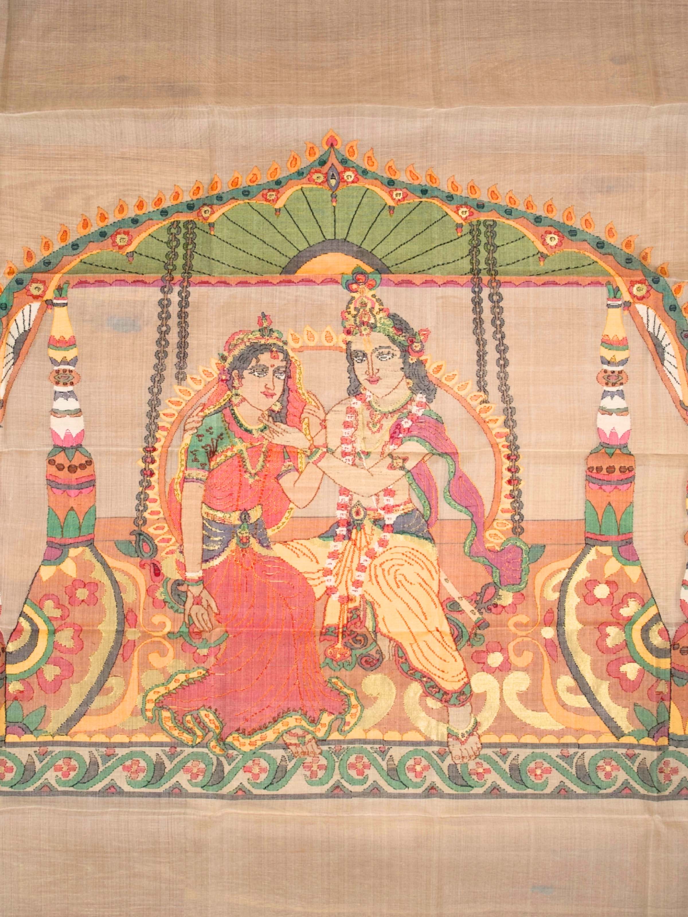 Radha Krishna Jamdani Wall Hanging