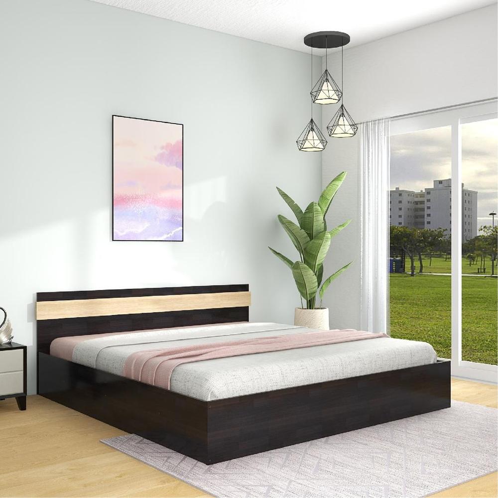 Joben Engineered Wood Queen  Size Bed With Box Storage (Wenge Finish) - Direct Factory to Home Private Limited (DF2H)