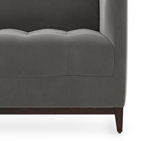Florence Luxe 2 Seater Fabric Sofa in Ash Grey Velvet Colour