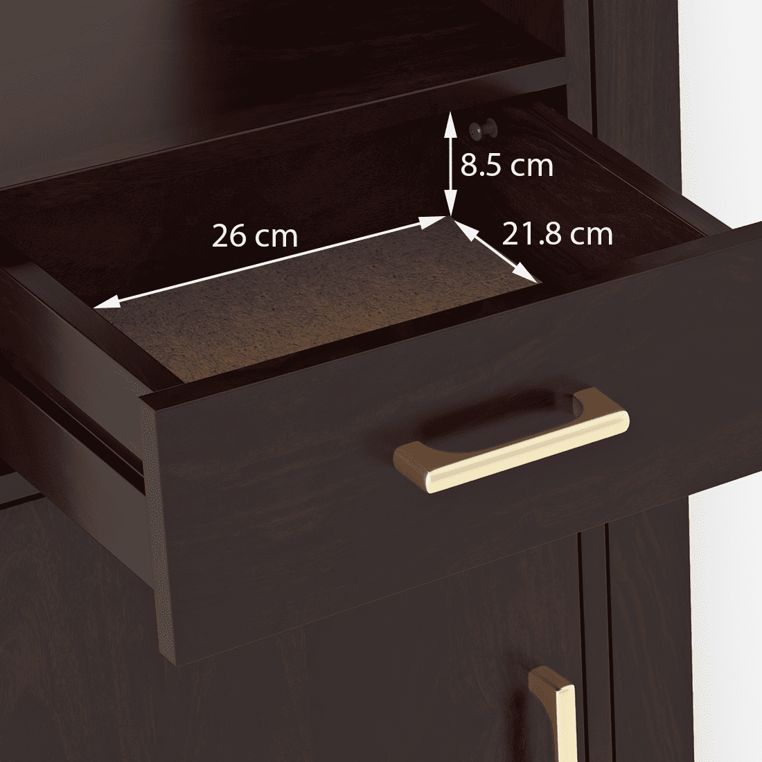 Jean Solid Wood Dressing Table in Mahogany Finish