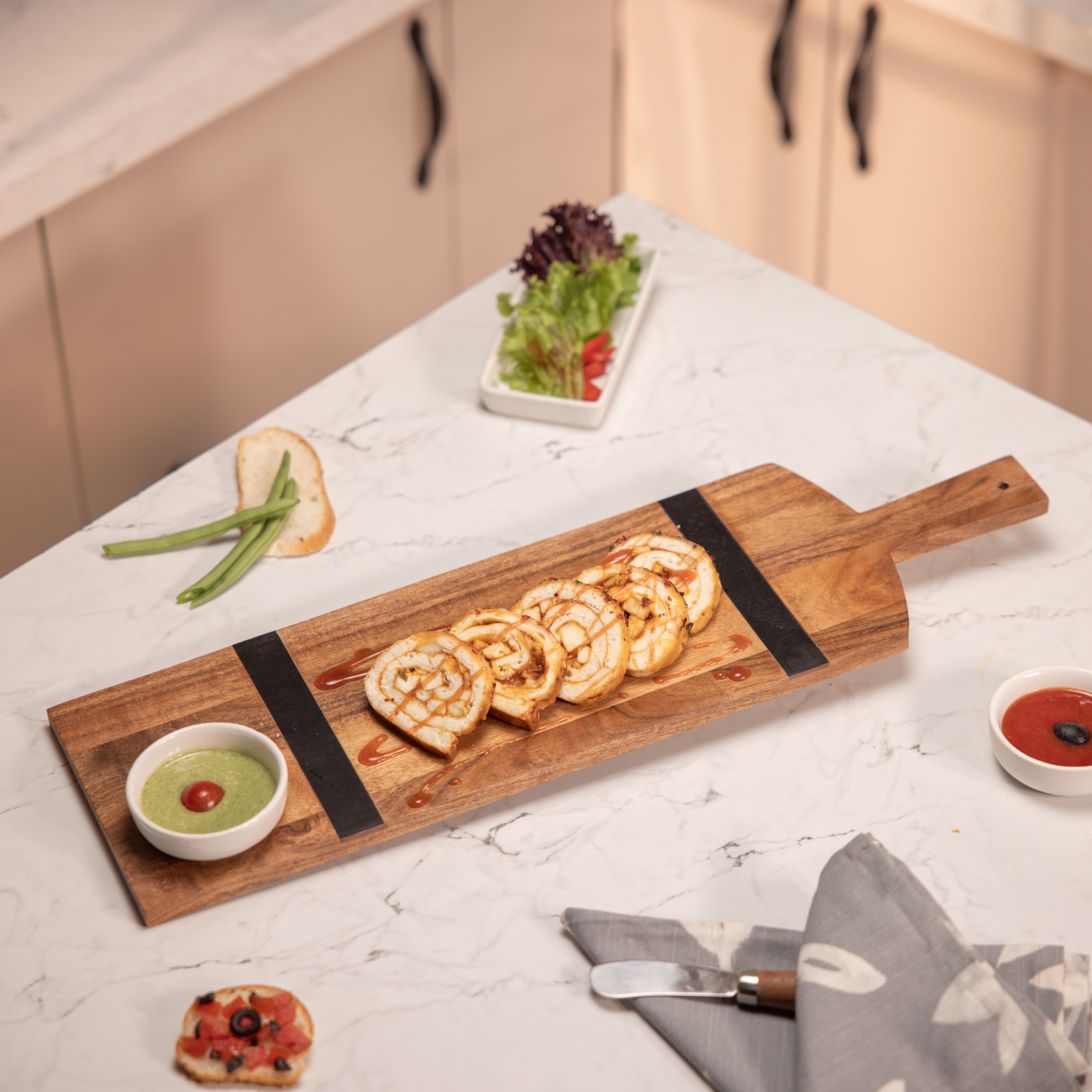 Ireka Homes SliceLite Acacia Wood Chopping Board – Decorative Cutting Board - Ireka Homes