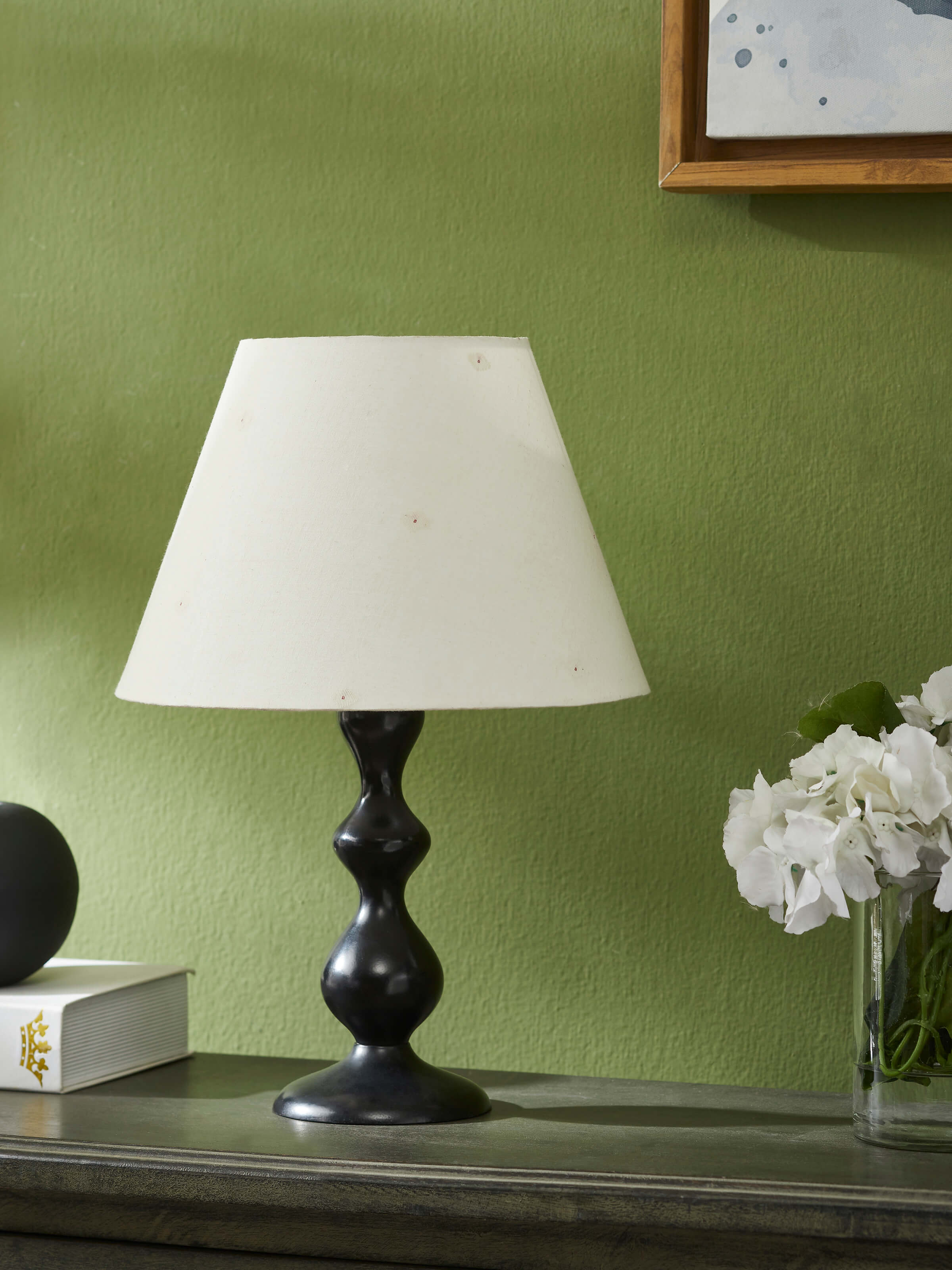 Jamdani Cotton Lampshade Medium With White Motifs