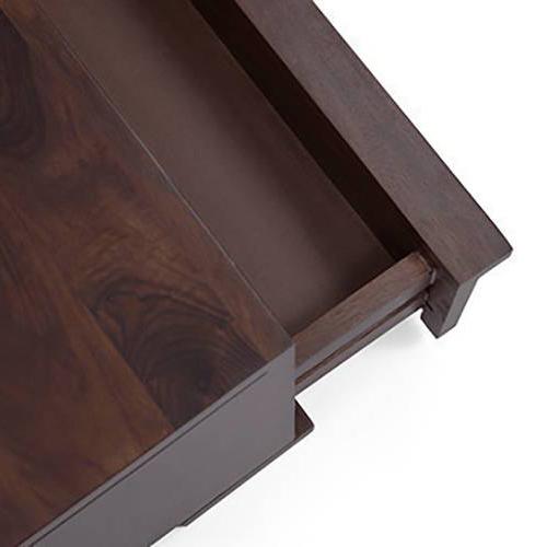 Ohio Solid Wood Bedside Table in Mahogany Finish