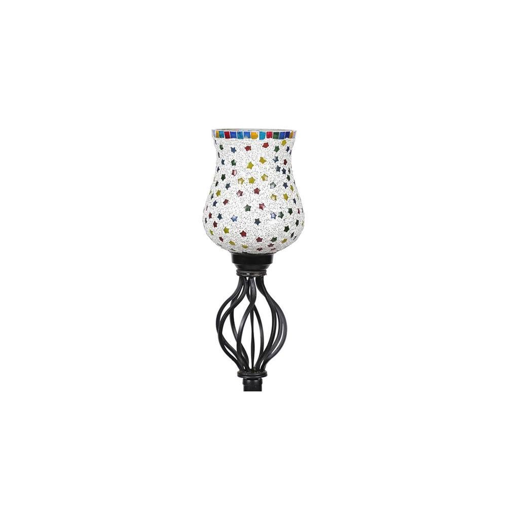 Edie Black Glass Shade Floor Lamp