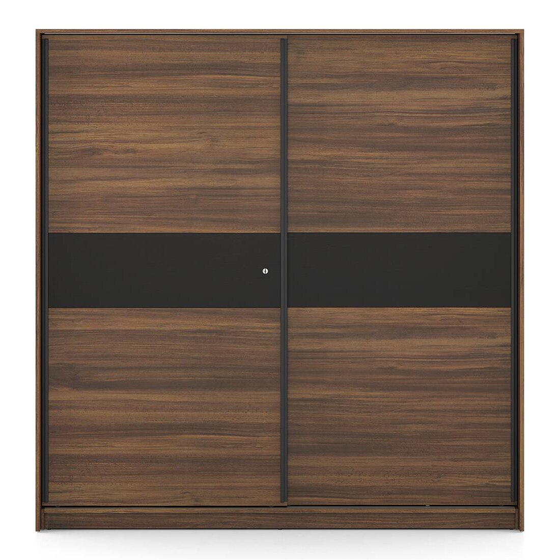 Avalon Engineered Wood 2 Sliding Door Wardrobe in Chocolate Oak Finish