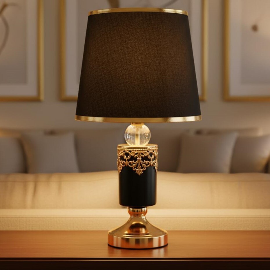 ELARE Modern Crystal Lighting Bedroom Bedside Luxury Fashion Table Lamp