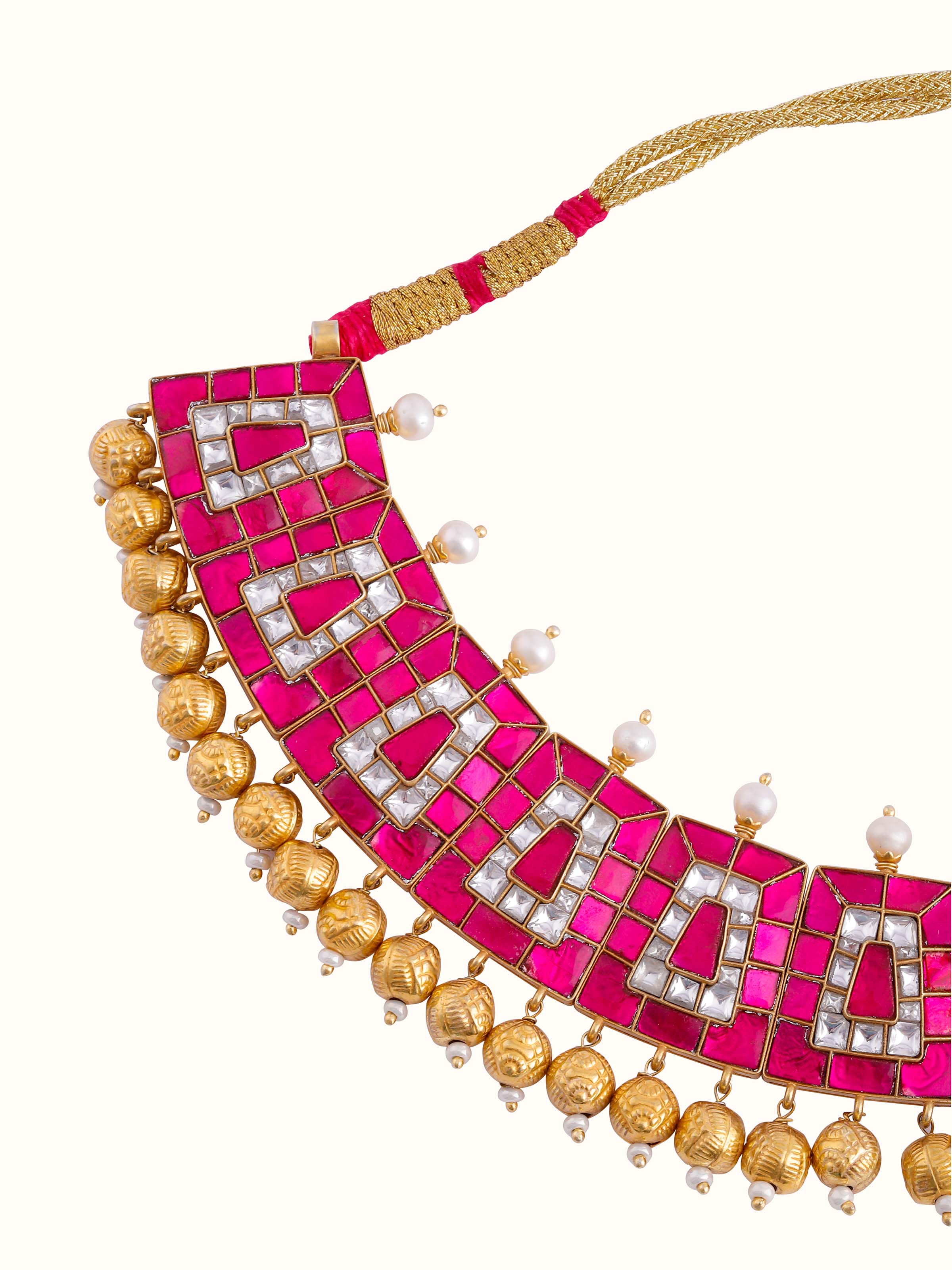 Back view of Silver Smithing Collar Necklace highlighting its smooth finish and contemporary design.