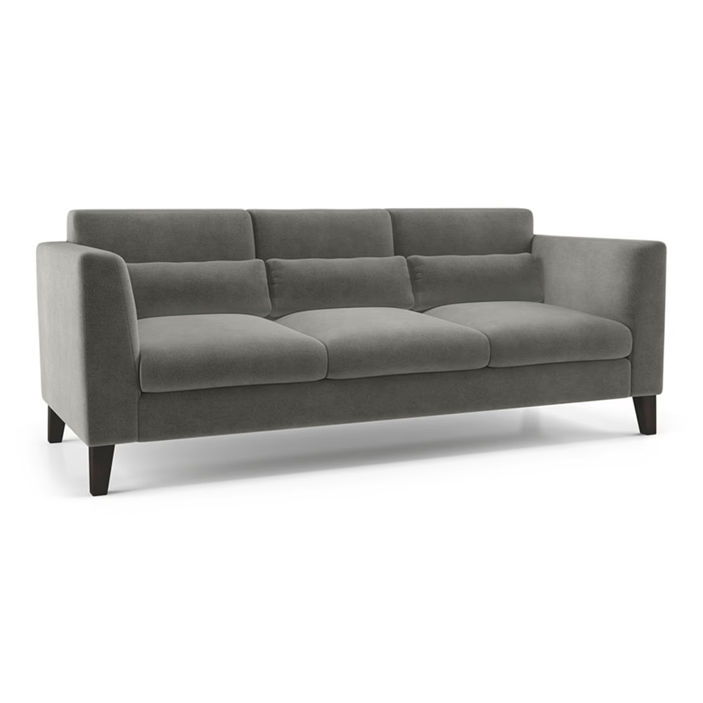 Lewis Sofa (Colour : Ash Grey Velvet, Cushion : Soft, Seater : 3+2)