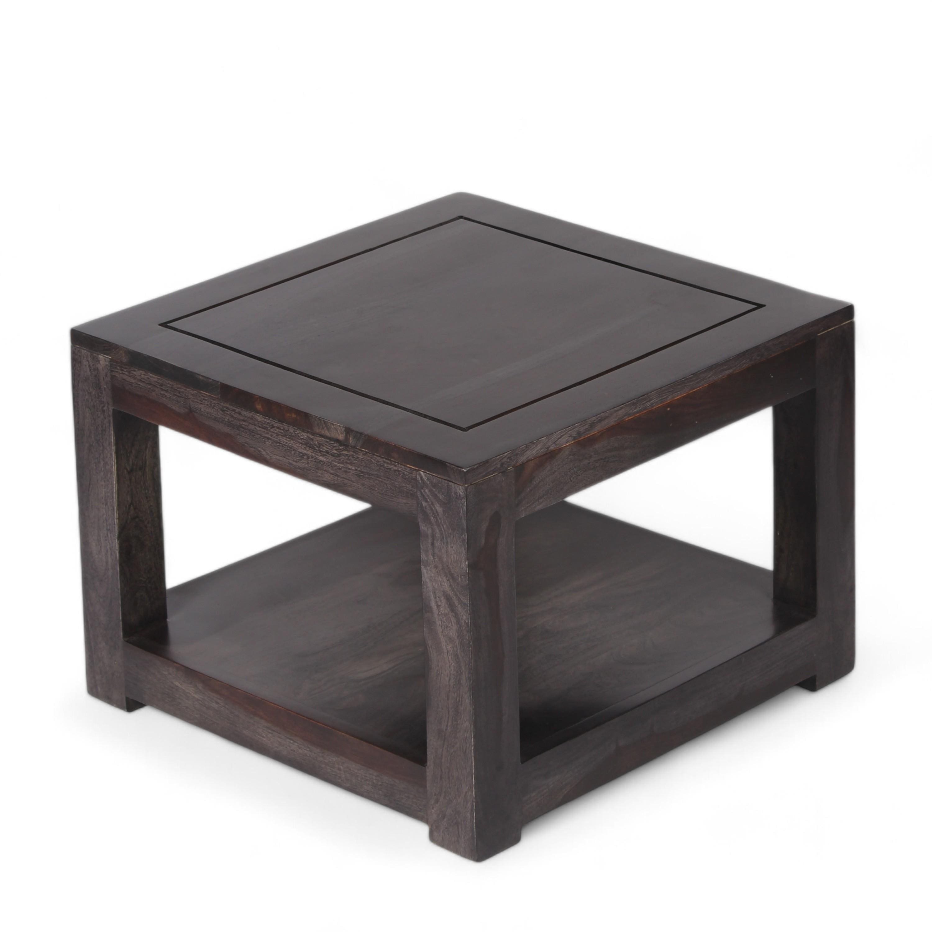 Lisbon Sheesham Wood Tea Table In Mahogany Finish