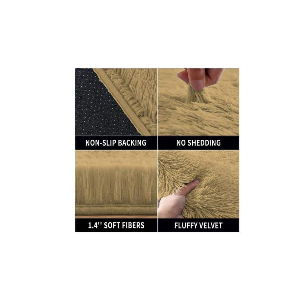 Bath Mat Rabbit Fur 1000 GSM Bathroom Door Mats Anti Skid Water Absorbent Easy Machine Washable Marino Rug for Entrance